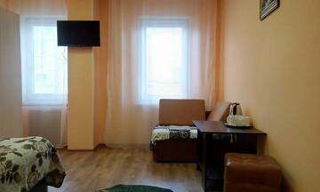 Фото номера Двухместный номер с 1 двуспальной кроватью и дополнительной кроватью Гостиница Filin i Sova Mini Hotel г. Владивосток 3
